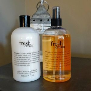 Philosophy Fresh Cream shower gel and body spritz